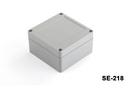 [SE-218-0-0-D-0] Caja de plástico para uso industrial IP-67 SE-218 ( gris oscuro, tapa plana)