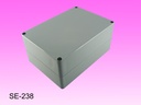 SE-238 Πλαστικό περίβλημα βαρέως τύπου IP-67 (σκούρο γκρι, ABS, επίπεδο κάλυμμα, HB)