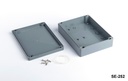 [SE-222-C-0-DT-AP] Caja de plástico para uso industrial IP-67 SE-222 ( gris oscuro, tapa transparente )