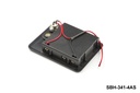 [SBH-341-4A] 4 件 UM-3 / AA 尺寸电池座（并排）（有线）（无按钮）（带盖）