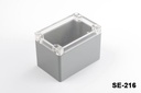 [SE-216-C-0-DT-AP] Caixa de plástico para serviço pesado SE-216 IP-67 (cinzento escuro, tampa transparente)