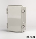 [EC-1624-11-0-G-G] EC-1624 Custodia in plastica IP-67 ( Grigio chiaro, ABS, con piastra di montaggio, coperchio piatto, spessore 112 mm )