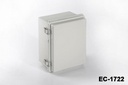 [EC-1722-0-0-G-0] Caja de plástico IP-65 EC-1722 ( Gris claro, ABS, con placa de montaje Tapa plana, )