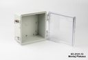 [EC-1722-0-0-G-0] EC-1722 IP-65 kunststof behuizing ( Lichtgrijs , ABS , met montageplaat , platte afdekking )