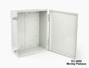[EC-2535-13-0-G-0] Caja de plástico EC-2535 IP-67 ( Gris claro, ABS, con placa de montaje, tapa plana, grosor 130 mm)