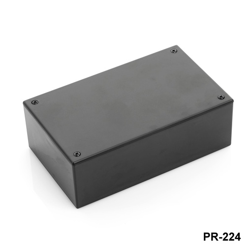[PR-224-0-0-S-0] PR-224 プラスチック製プロジェクトエンクロージャ (ブラック, 取り付け耳なし)