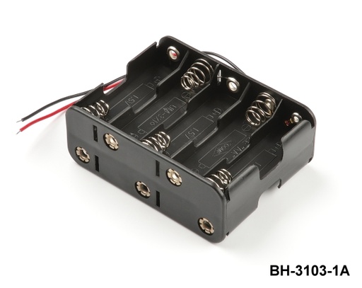 [BH-3103-1A] 10 pezzi Supporto per batteria UM-3 / AA (5+5) (cablato)