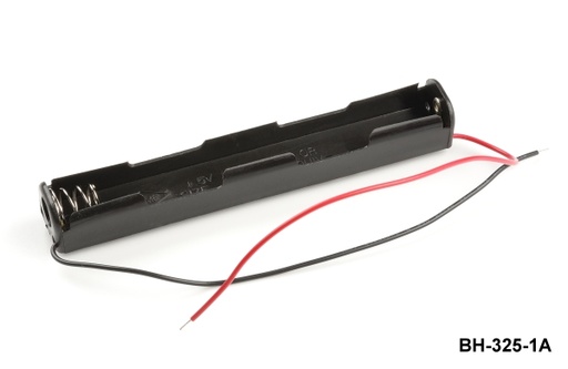 [BH-325-1A] 2 Stück UM-3 / AA-Batteriehalter (Endwise) (verkabelt)
