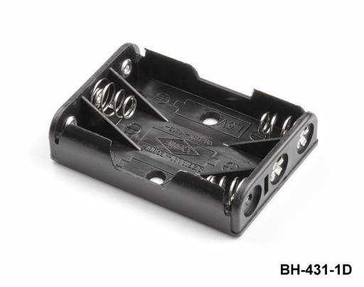 [BH-431-1D] 3 stuks UM-4 / AAA-formaat batterijhouder (zij aan zij) (soldeerbaar)