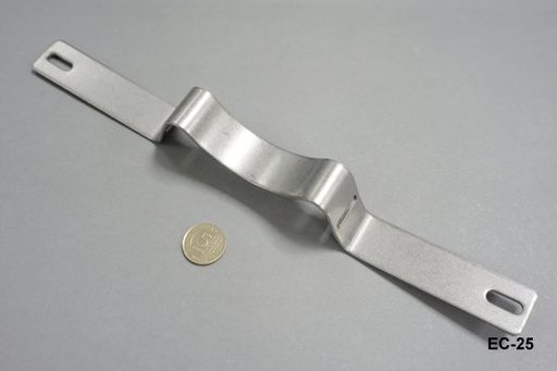 [EC-25-0-0-S-0] Staffa di montaggio per palo Inox (230 mm)