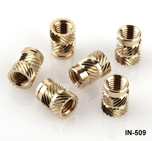 [IN-509-0-0-P-0] IN-509-M5  9,5mm Threaded Brass Insert 