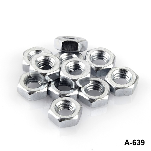 [A-639-0-0-M-0] صامولة M4 × 0,7 × 3 مم صامولة رمادية معدنية