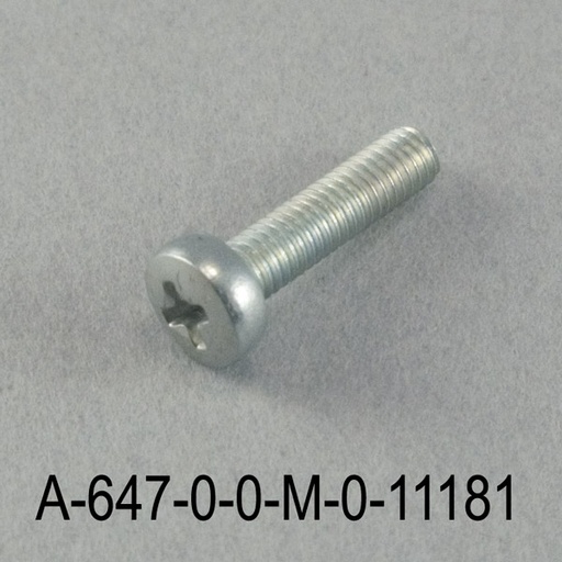 [A-647-0-0-M-0] M3x25 mm YSB Metric Metallic Gray Screw 