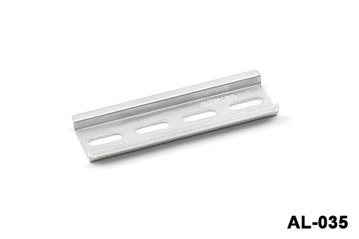 [AL-035-10-0-A-A] AL-035 Guida Din scanalata in alluminio